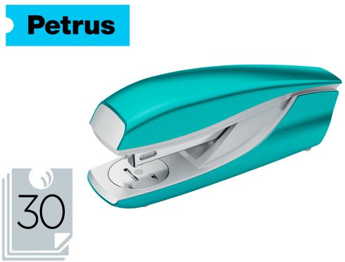 Agrafador petrus mod 635 petrus wow turquesa metalizado capacidade 30 folhas , Petrus , 63056 , 4049793041070